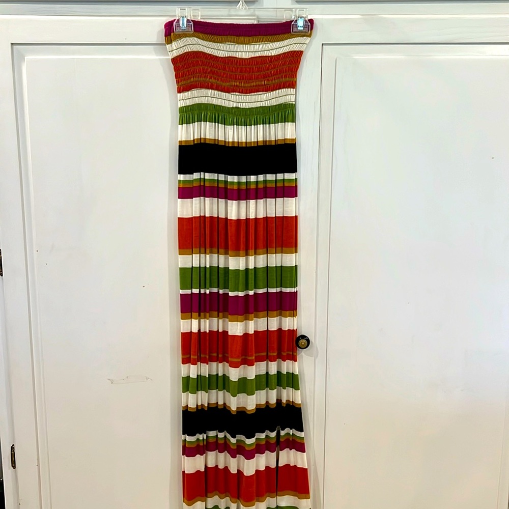 Voll multi-color striped maxi dress size large